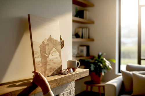 Tableau Pyrogravure sur Bois Personnalisé 60x40 cm | Gravure Laser